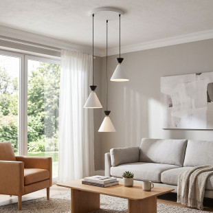 Lampa Klever 3Prem White Black Emibig