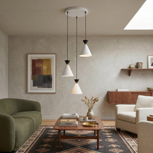 Lampa Klever 3Prem White Black Emibig