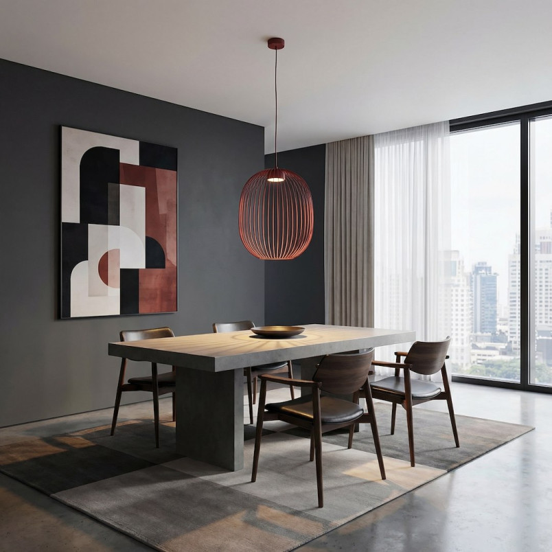 Lampa Mantra 1 Burgundy Emibig