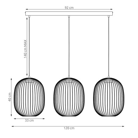 Lampa Mantra 3 Mokka Emibig