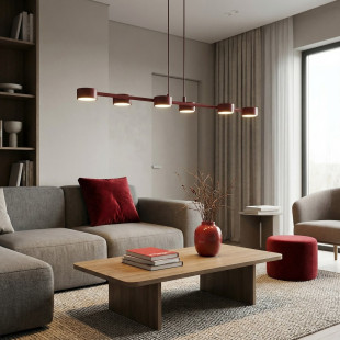 Lampa Megara 6 Burgundy Emibig