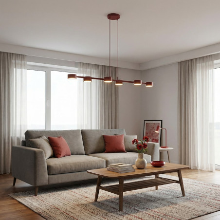 Lampa Megara 6 Burgundy Emibig