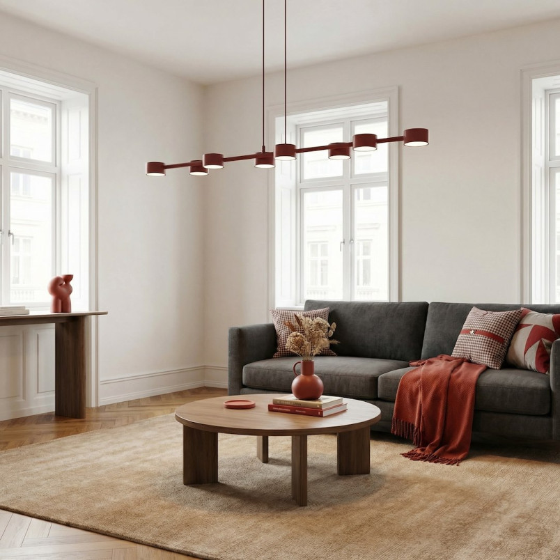 Lampa Megara 8 Burgundy Emibig