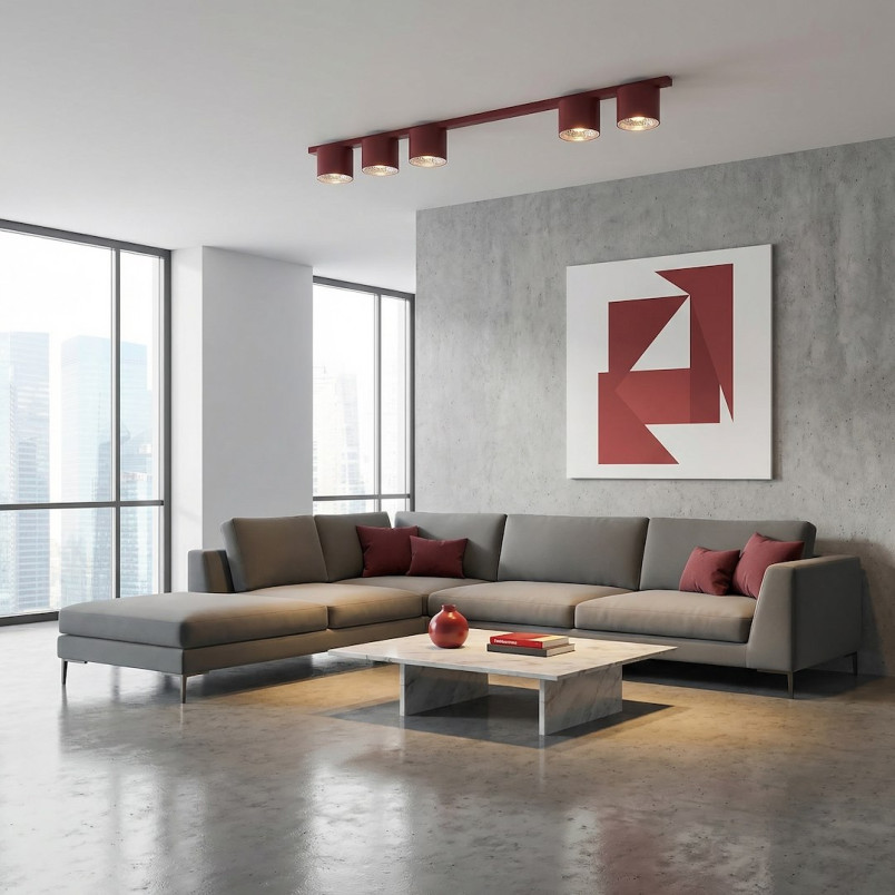 Lampa Nano 5 Burgundy Emibig