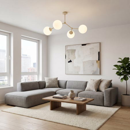 Lampa Space 4 Mokka Opal Emibig