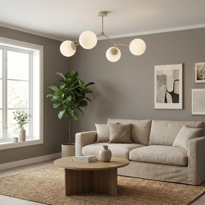 Lampa Space 4 Mokka Opal Emibig