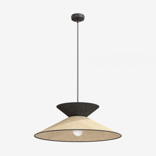 Lampa Softa 1 Rattan Black Emibig