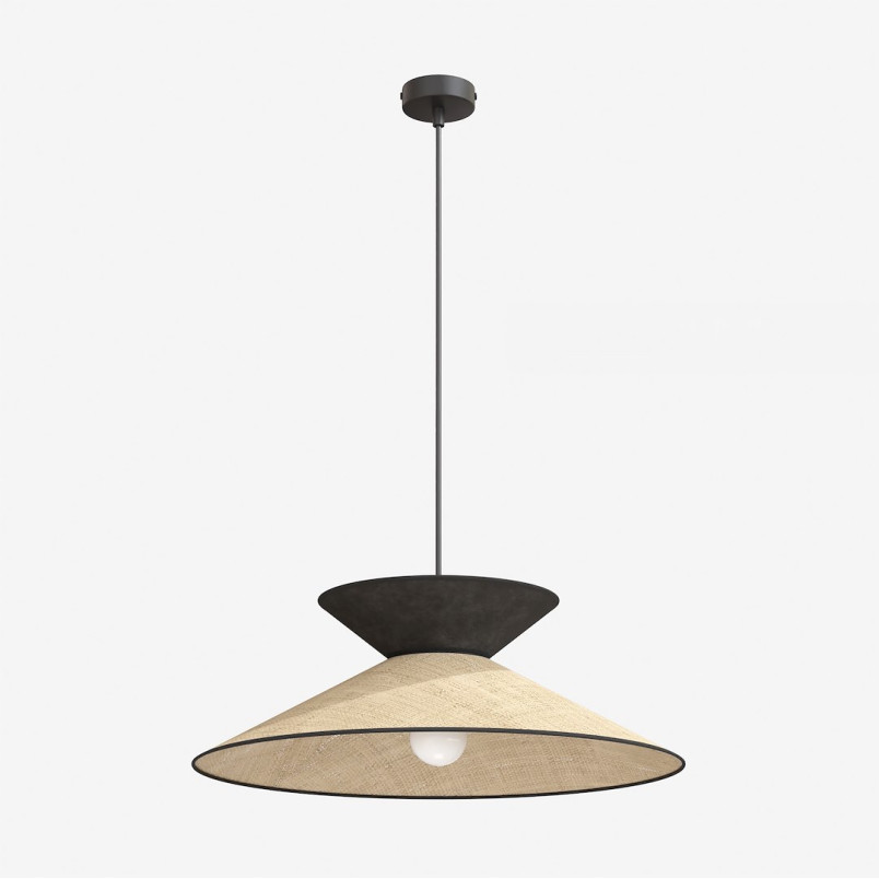 Lampa Softa 1 Rattan Black Emibig