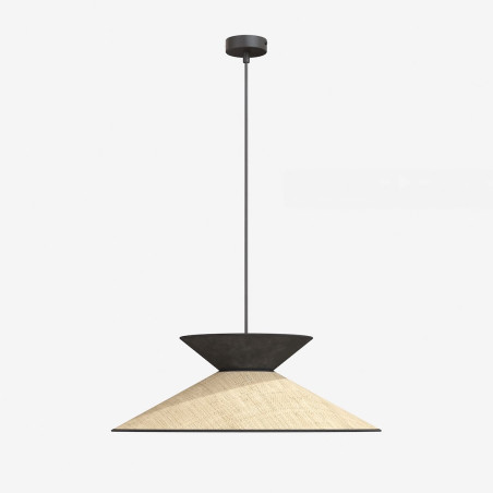 Lampa Softa 1 Rattan Black Emibig