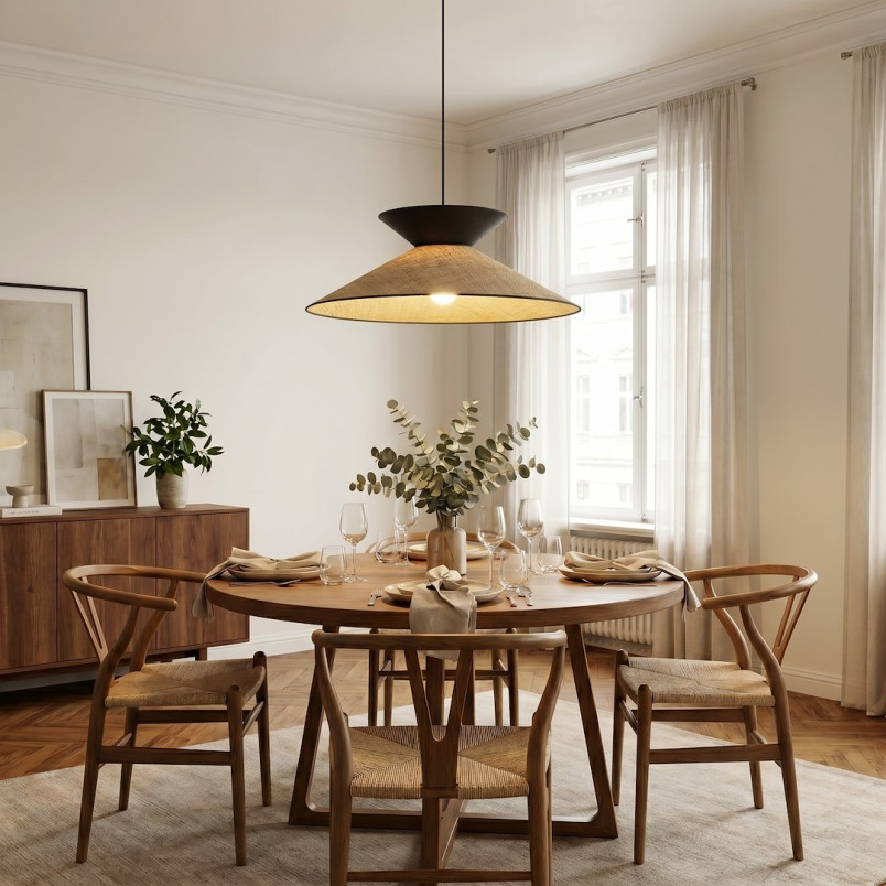 Lampa Softa 1 Rattan Black Emibig