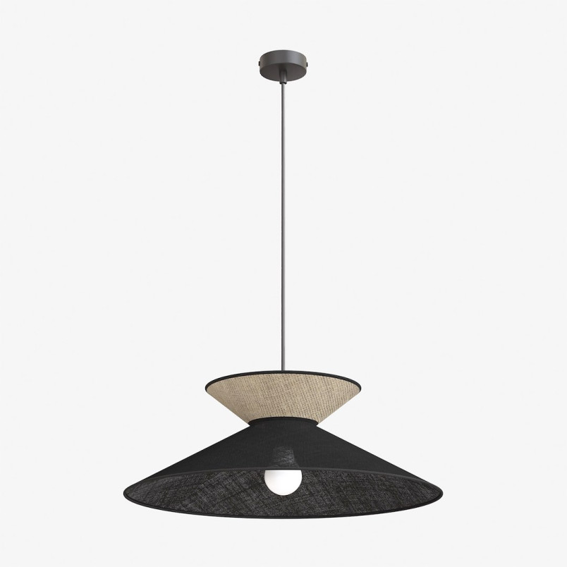 Lampa Softa 1 Black Rattan Emibig