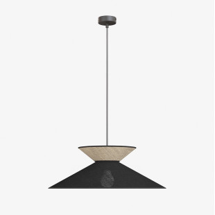 Lampa Softa 1 Black Rattan Emibig