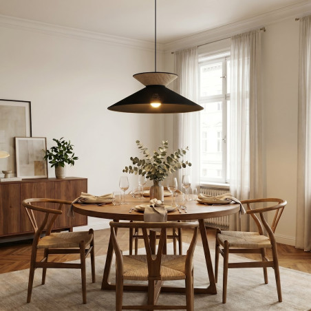 Lampa Softa 1 Black Rattan Emibig