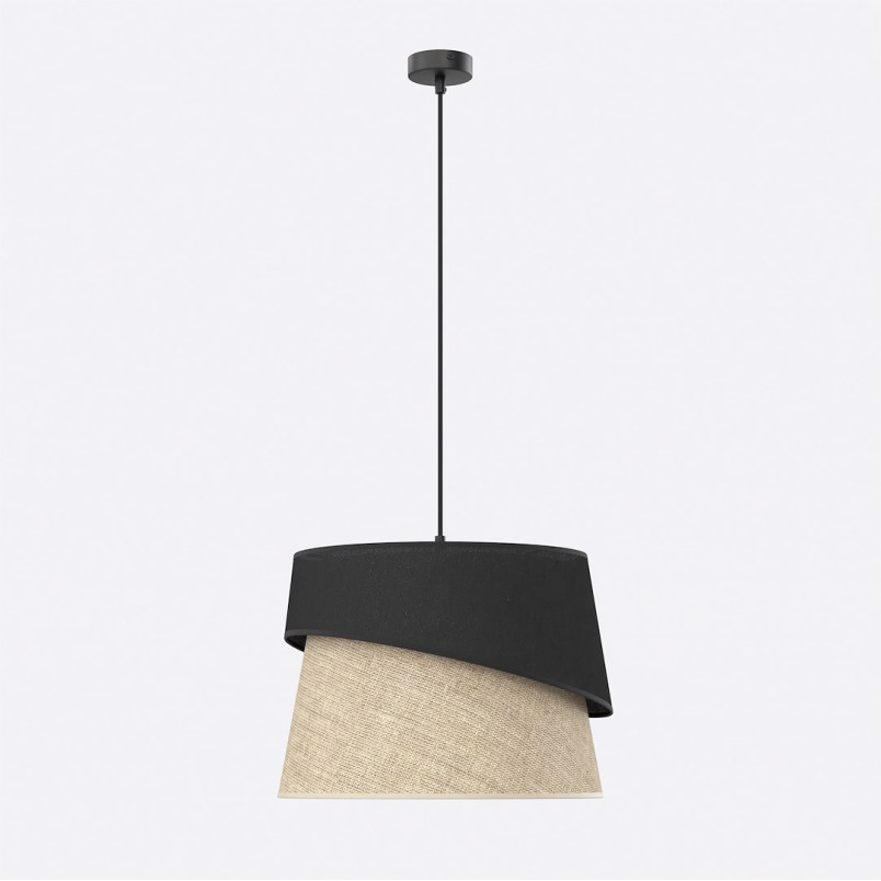Lampa Canva 1 Black Natural Emibig