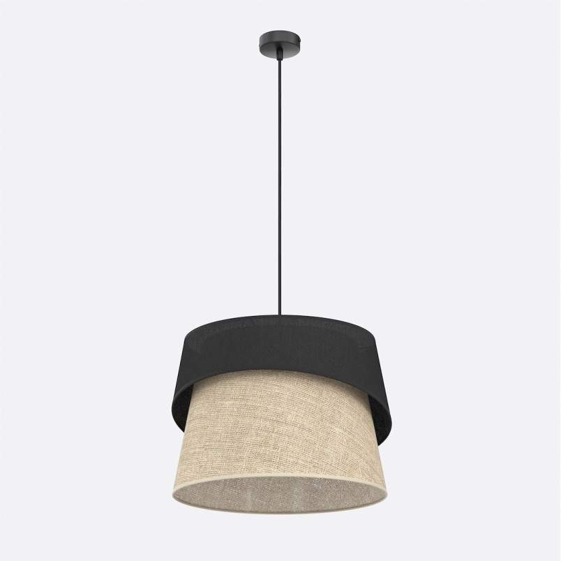 Lampa Canva 1 Black Natural Emibig