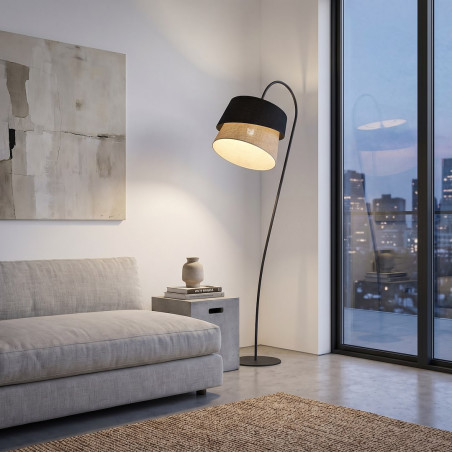 Lampa Canva Lp1 Black Natural Emibig