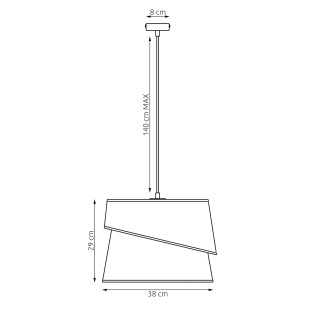 Lampa Canva 1 White Natural Emibig