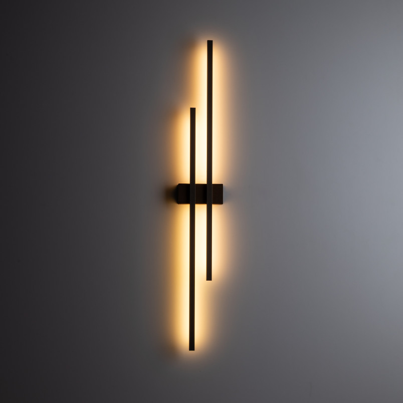 Flash New Brown Wood Kinkiet 2 Led Tk Lighting