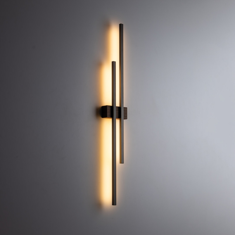 Flash New Brown Wood Kinkiet 2 Led Tk Lighting