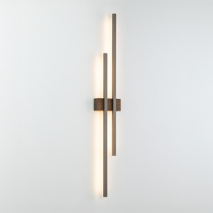 Flash New Brown Wood Kinkiet 2 Led Tk Lighting