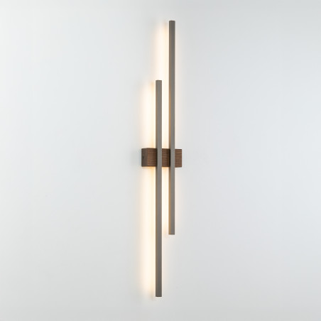 Flash New Brown Wood Kinkiet 2 Led Tk Lighting
