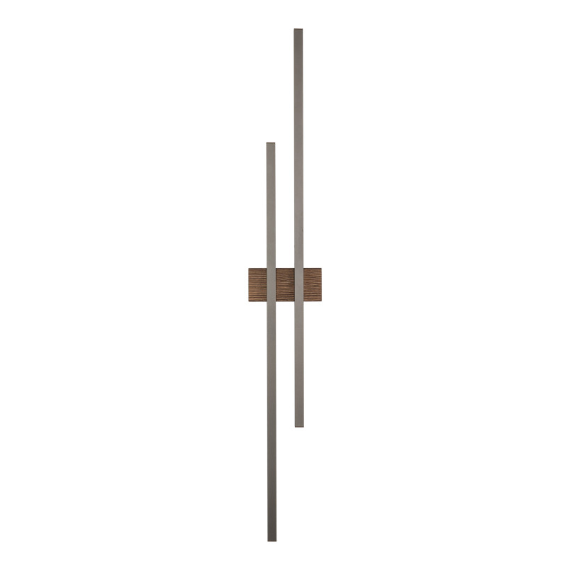 Flash New Brown Wood Kinkiet 2 Led Tk Lighting