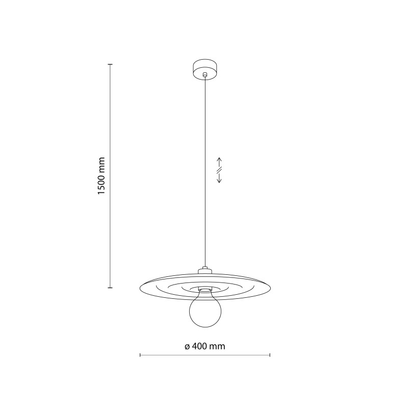 Onda New Brown Lampa Wisząca 1Xe27 Tk Lighting