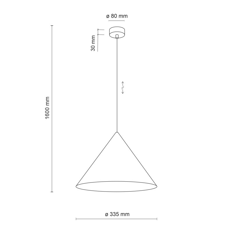 Cono L Navy Lampa Wisząca 1Xe27 Tk Lighting