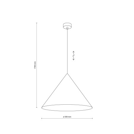 Cono Xl Navy Lampa Wisząca 1Xe27 Tk Lighting