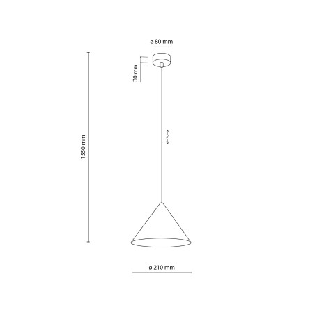 Cono S Pistacio Lampa Wisząca 1Xe27 Tk Lighting