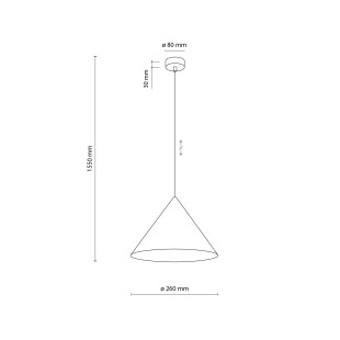 Cono M Pistacio Lampa Wisząca 1Xe27 Tk Lighting
