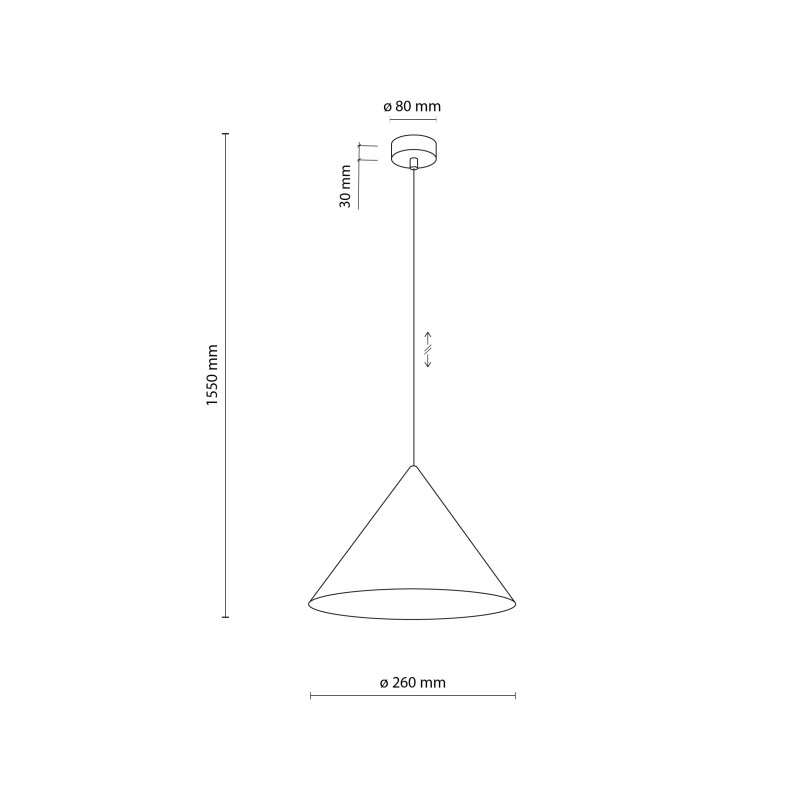 Cono M Pistacio Lampa Wisząca 1Xe27 Tk Lighting