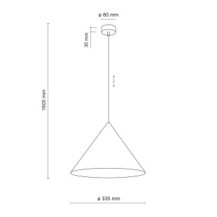 Cono L Pistacio Lampa Wisząca 1Xe27 Tk Lighting