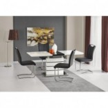 Stół rozkładany Nord 140x80cm biało-czarny Halmar - Kup online
