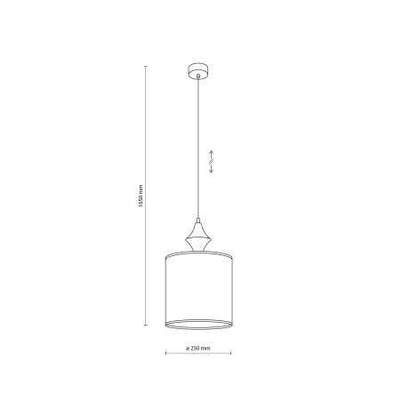Amura New Brown Lampa Wisząca 1Xe27 Tk Lighting