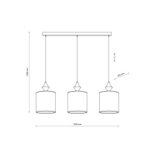 Amura New Brown Lampa Wisząca 3Xe27 Tk Lighting
