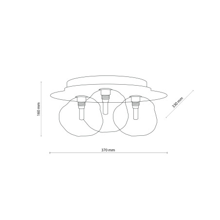 Lava Sabia Lampa Sufitowa 3Xg9 Tk Lighting
