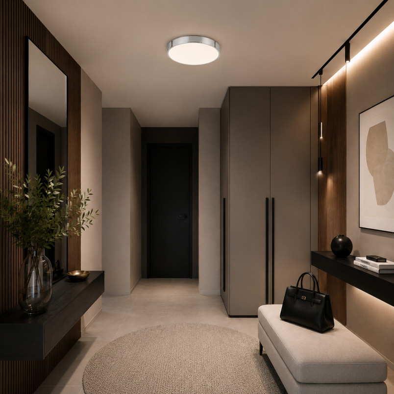 Velis Chrome Plafon Led 24W Ip54 Tk Lighting