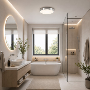Velis Chrome Plafon Led 30W Ip54 Tk Lighting