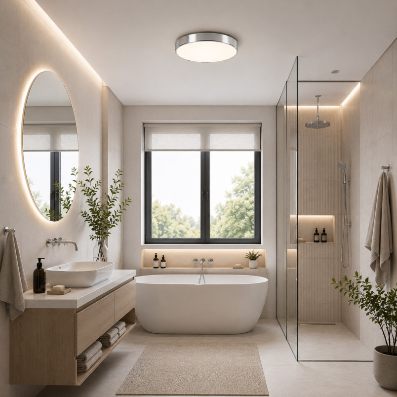 Velis Chrome Plafon Led 30W Ip54 Tk Lighting
