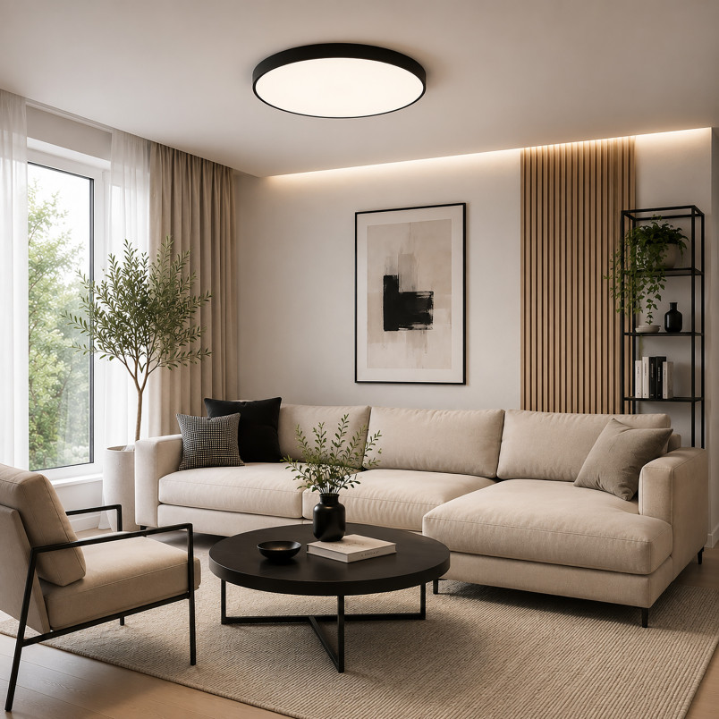 Velis Black Plafon Led 60W Ip54 Tk Lighting