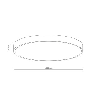 Velis Black Plafon Led 60W Ip54 Tk Lighting