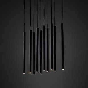 Ferro Black Lampa Wisząca 10Xg9 Listwa Tk Lighting