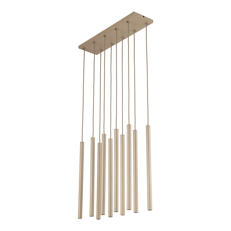 Ferro Sabia Champagne Lampa Wisząca 10Xg9 Listwa Tk Lighting