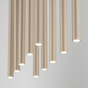 Ferro Sabia Champagne Lampa Wisząca 10Xg9 Listwa Tk Lighting