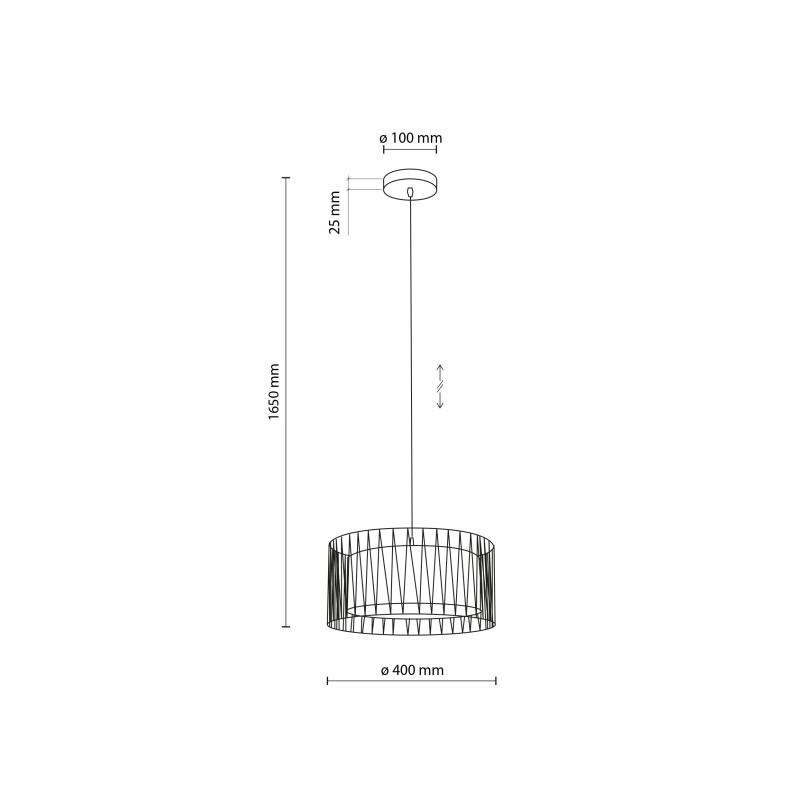 Harmony Sabia Juta Lampa Wisząca 1Xe27 Tk Lighting