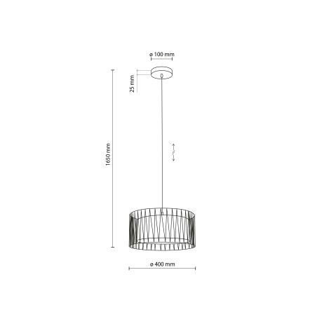 Harmony Sabia Juta Lampa Wisząca 1Xe27 Tk Lighting