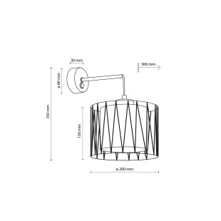 Harmony Sabia Juta Kinkiet 1Xe27 Tk Lighting