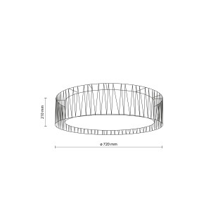 Harmony Sabia Juta Lampa Sufitowa 6Xe27 Tk Lighting