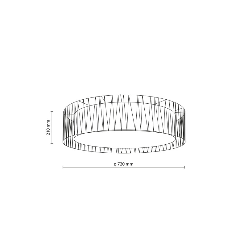 Harmony Sabia Juta Lampa Sufitowa 6Xe27 Tk Lighting